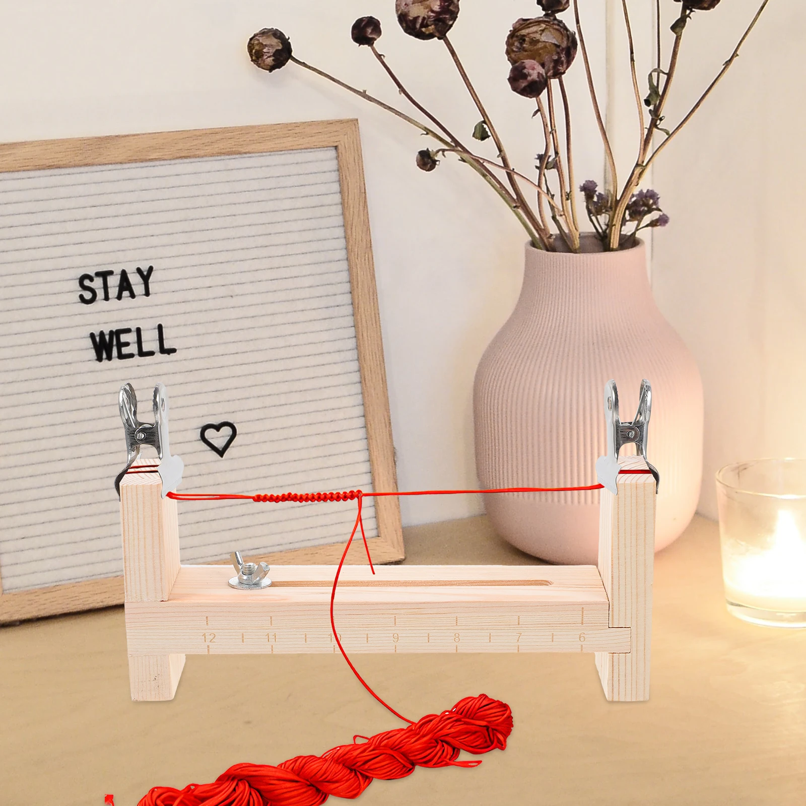 

1 set Tie Braider Tools 5cm Friendship Bracelet Maker Lanyard Kit Weaving DIY Craft Metal Frame Adjustable Slider for Outdoor