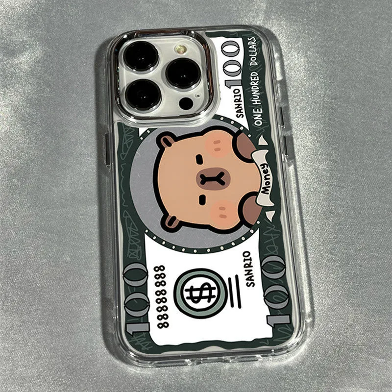 Miniso Capybara 14pro IPhone 15 Case Cute 12 13 Cartoon Transparent Xsmax Anti Slip Xr Silica Gel 11 Soft Shell Toys Girl Gift