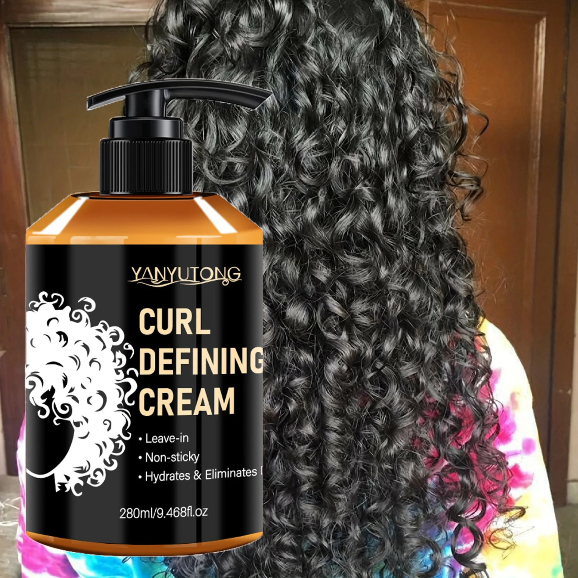 280ml Styling Curling Cream Moisturizing Care Lasting Elimination Frizz Fixed Styling Wave Curling Elastin Hair care