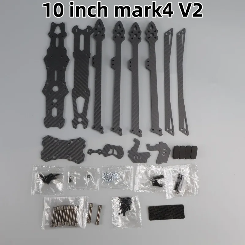 

Mark4 V2 Полностью карбоновая рамка TrueX 3K 10 дюймов от 295 мм до 10 дюймов 427 мм для комплекта камеры FPV - Прочная рамка для дронов для мультикоптеров