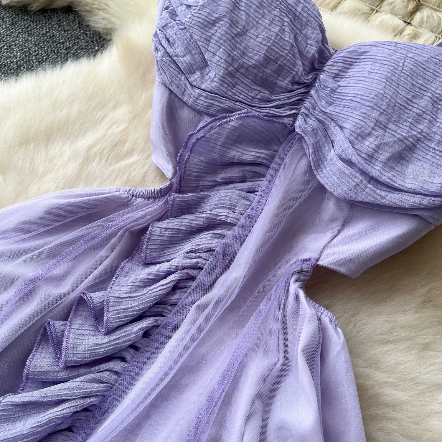 Vintage backless mesh Slip Dress Sexy Elegant Beach Vacation Women Summer Sleeveless Fashion Dresses