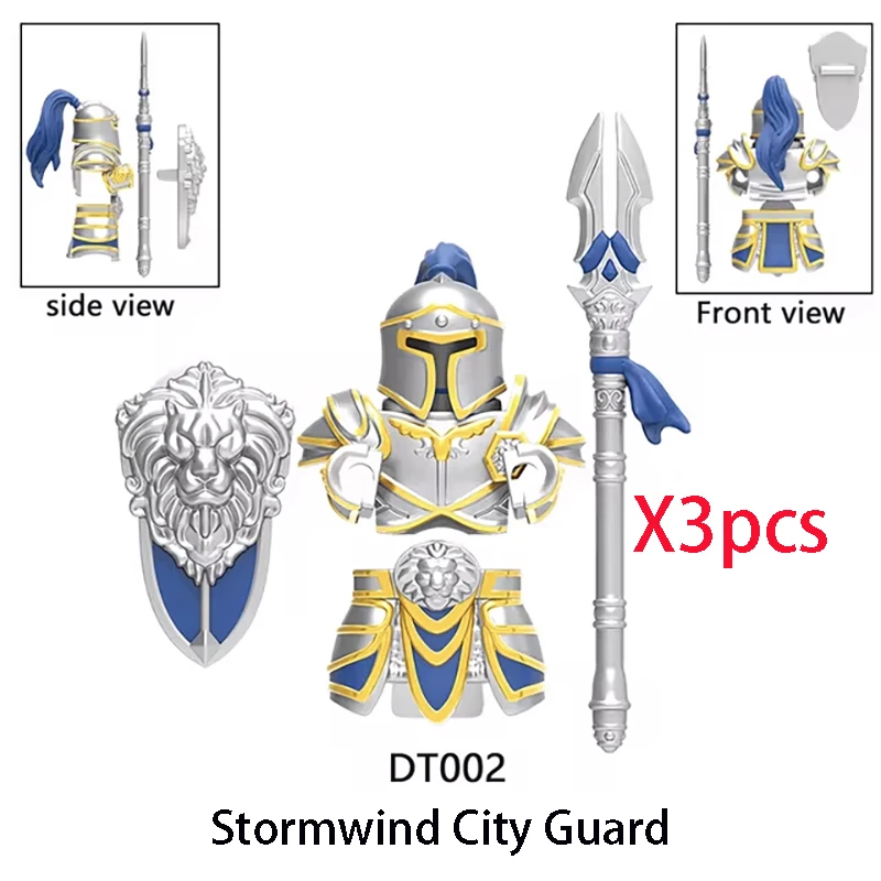 Middle Aged Mini Weapon Warcraft Strom Guard Figures Accessories, Building Blocks Toy Accessories for Children Gifts DT8902