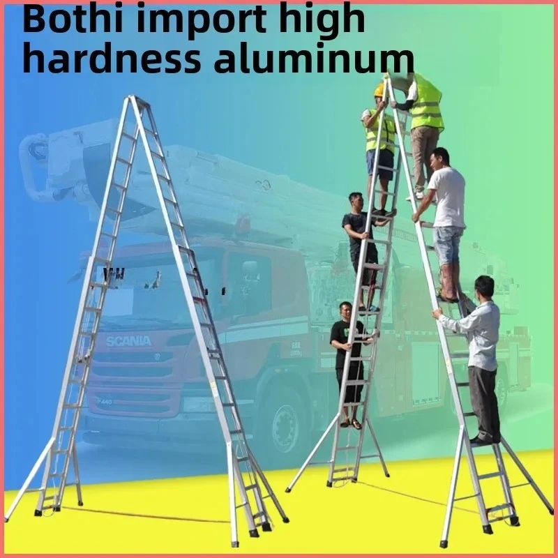 herringbone telescopic lifting and climbing ladder double pedal burning welding project 6 7 8 9 10 11 12 meters