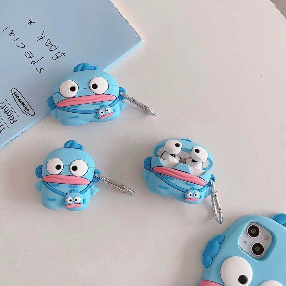 

Защитный чехол для аниме Sanrio Airpods Hangyodon Kawaii Girls Students чехол или Airpods1 2 3 Pro Pro2