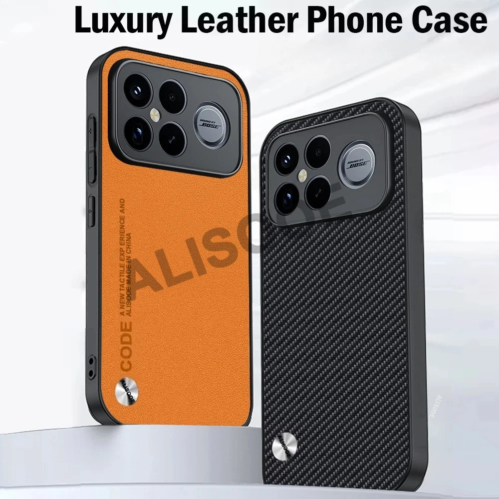 Für POCO F9 Ultra POCO F8 F9 Pro F7 F6 F5 F4 GT Hülle Abdeckung Modische Fasertextur PU-Leder Kunststoff Schutz Capa Funda – Detail 3