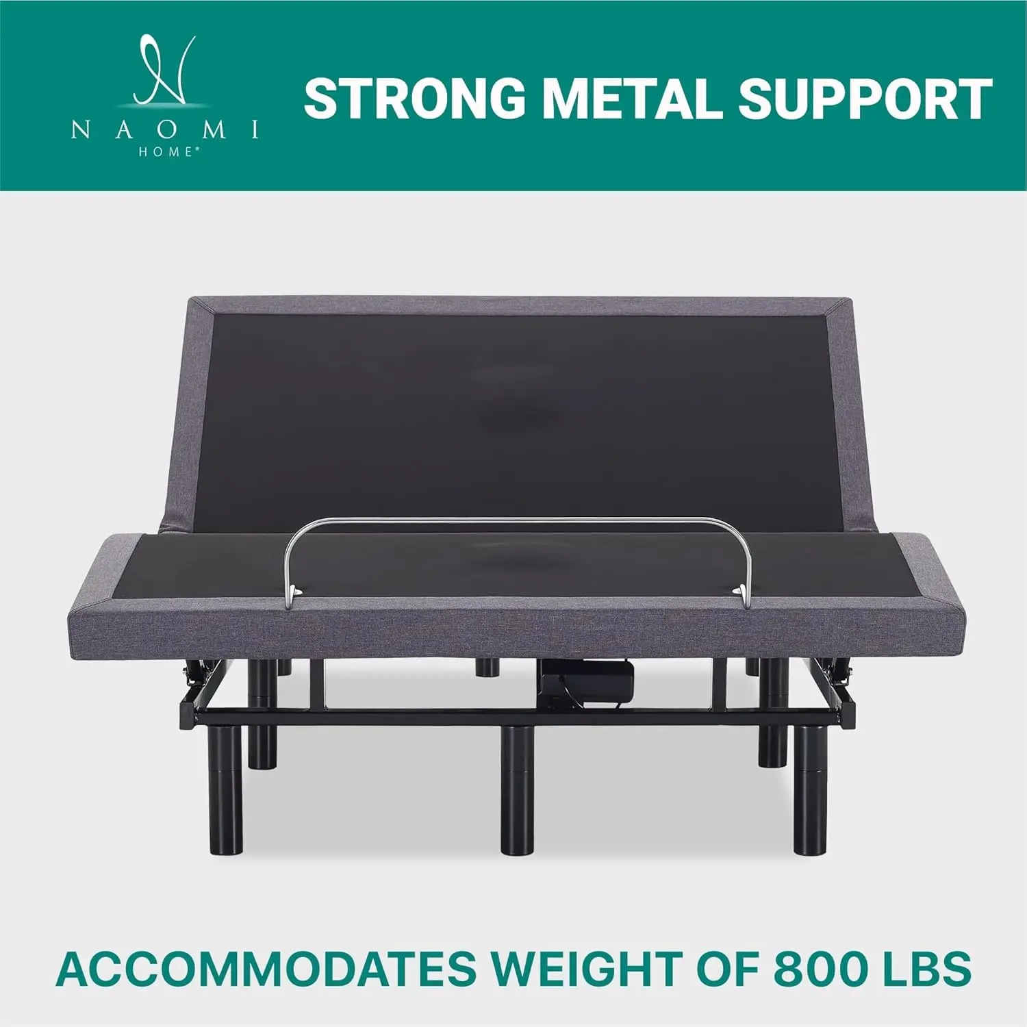 Queen Adjustable Bed Frame with Lumbar Support & Head Tilt, Foot Incline, Back & Leg Massage, USB Ports