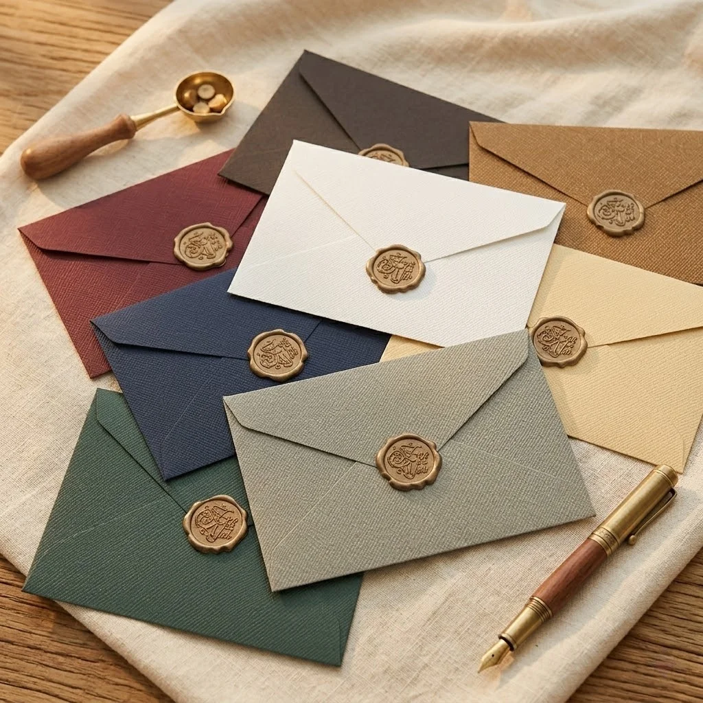 

24pcs Linen Texture Envelope Stationery Set Vintage Western Special Paper Retro Love Letter Wedding Invitation Envelopes