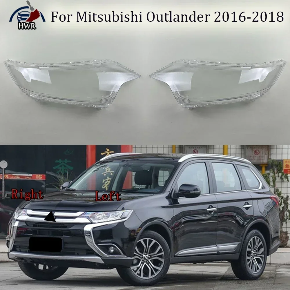 

Transparent Headlight Cover Lampshade Shell Headlamp Housing Durable Lens Plexiglass For Mitsubishi Outlander 2016 2017 2018