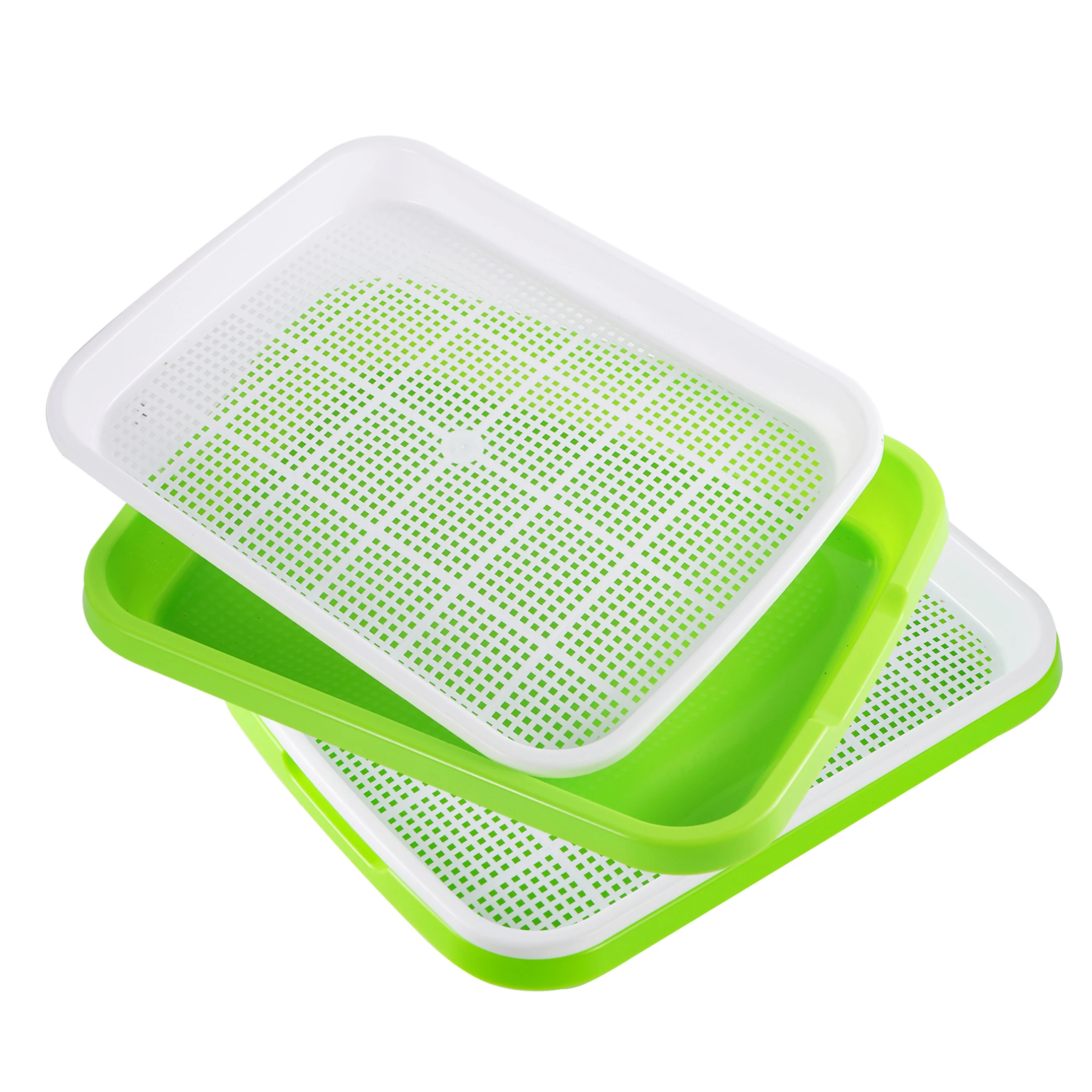 Sprouting Tray Double Layer Pea Mung Bean Peanut Wheat Hydroponic Sprout Plate Seedling Sprouter Cat Grass Soilless Planting Pot