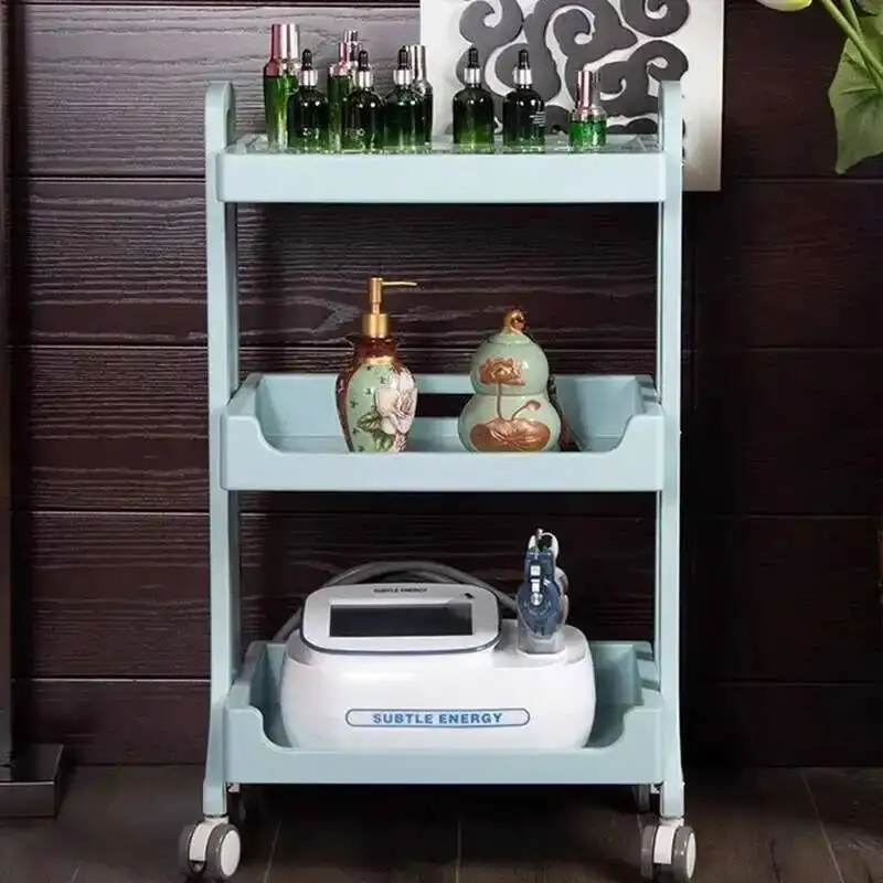 

Spa Portable Acrylic Salon Trolley Aesthetics Rolling Organizer Cart With Wheels Toolbox Carrito Auxiliar Salon Furniture MQ50TC