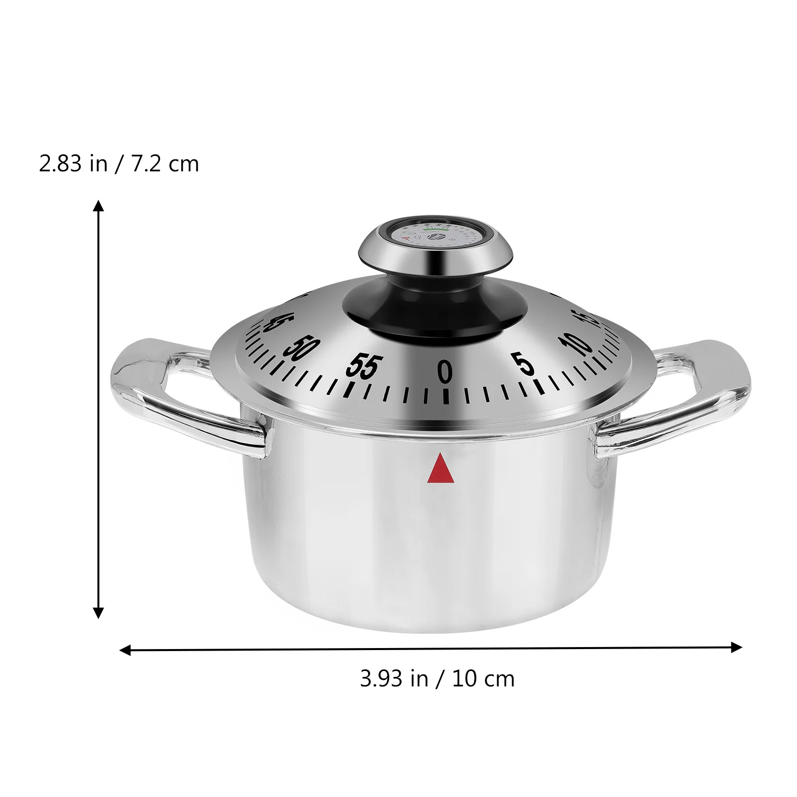 Kitchen Timer Learning Mechanical Alarm Clock Digital Pot Shape Creative Cooking Baking Kids Household Stainless steel