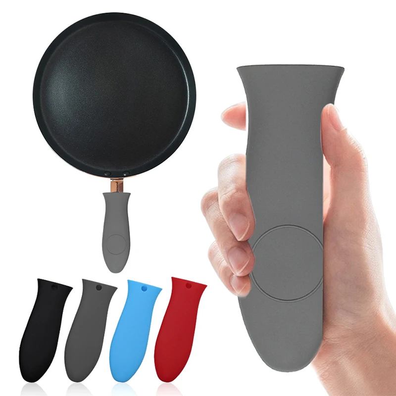 ✰ ✪ Capa Protetora Antiderrapante de Silicone para Alça de Panela, Desmontável, para Panelas e Frigideiras de Ferro Fundido