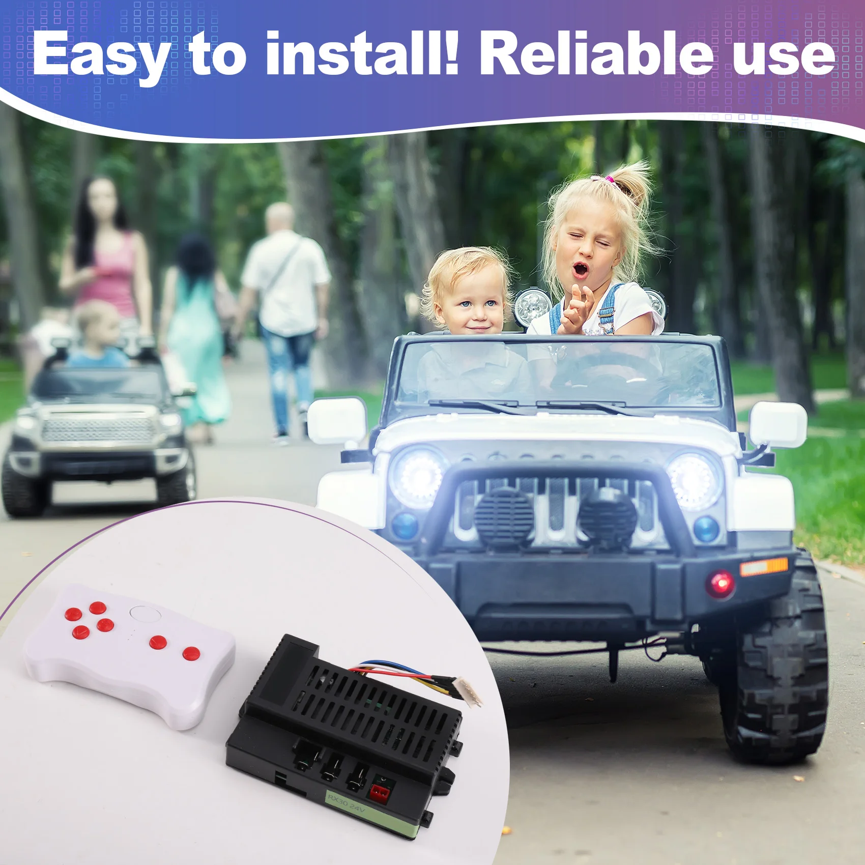 MACH-24V RX30 Children's Electric Car Bluetooth Remote Control Receiver 2.4G 24V RX74 Baby Ride On Car Control Box Upgrade
