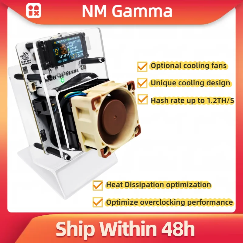 NMMiner Gamma optimized  BM1370 ASIC BTC Solo Lottery Miner for computer nerd 1.2TH/s Open-source With Support USB-PD board