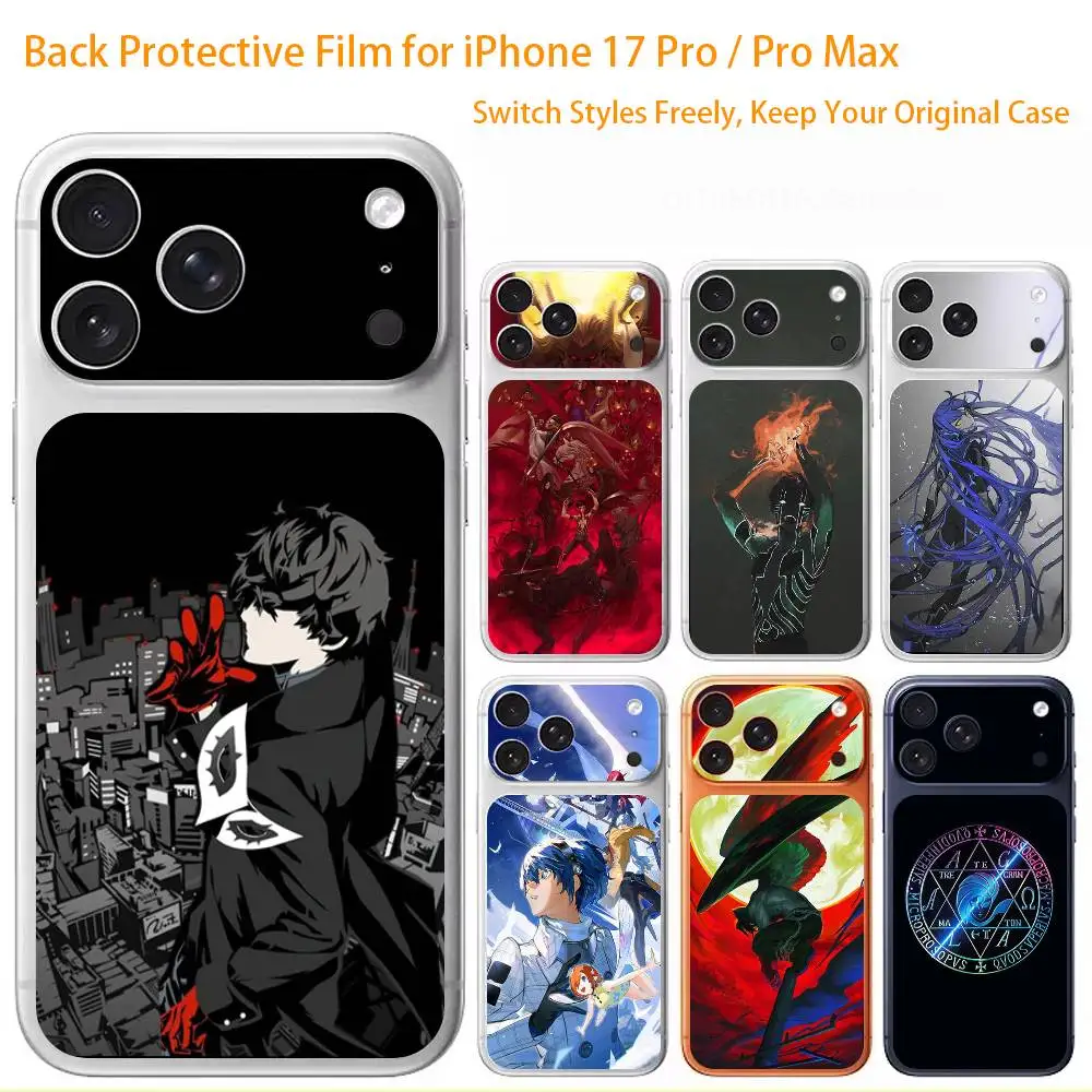 

Shin M-Megami T-Tensei Premium Skin Wrap for iPhone 17 Pro/Max, Back Frame Camera Protective Decal (Not Case)