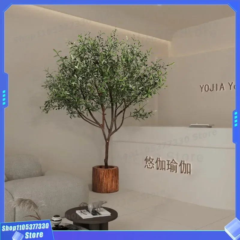 Large Artificial Olive Tree Bonsai High End Fake Green Plant Floor Standing Potted Decoration For Clothing Store Advanced