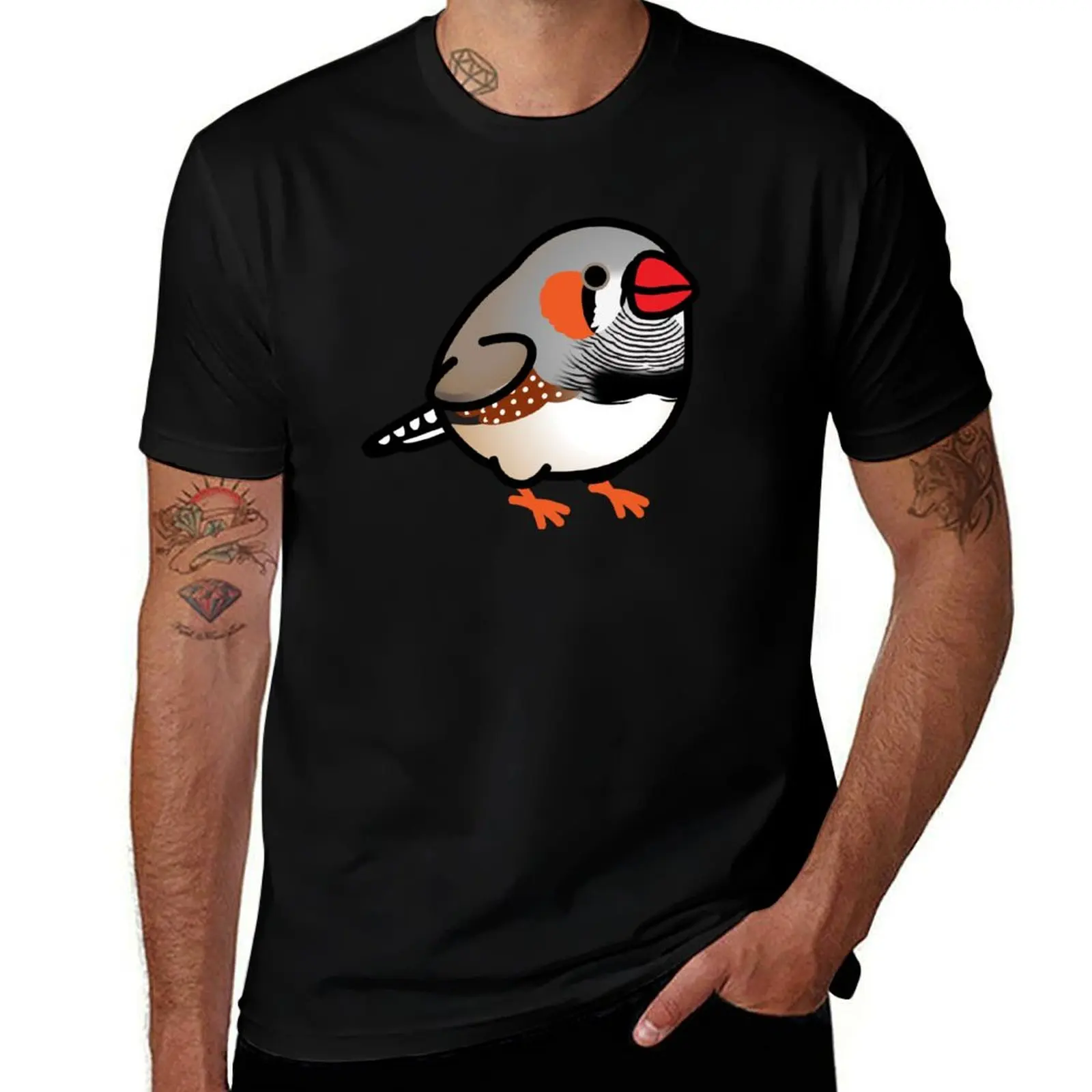 

Chubby Zebra Finch with Orange Feet T-Shirt Lightweight Casual Summer T-Shirt