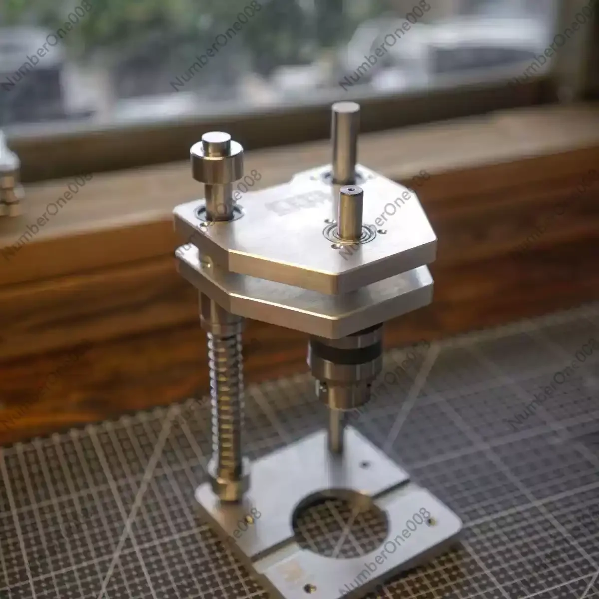 high-precision-hand-drill-vertical-stand-aluminum-bench-drill-bracket-for-diy-woodworking