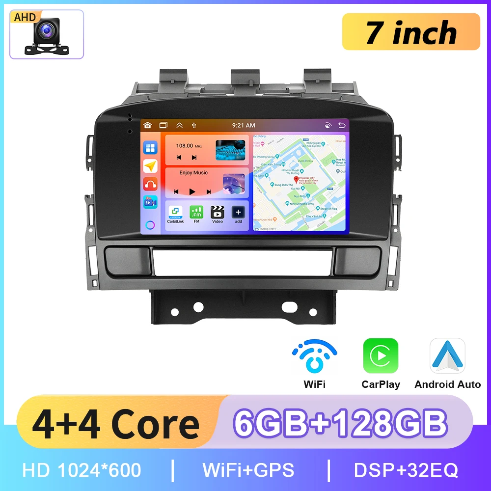 Podofo 7'' 2Din autoradio voor Buick Excelle 2010-2014/Opel Astra J 2011-2012 draadloze CarPlay/Auto multimedia GPS WIFI FM