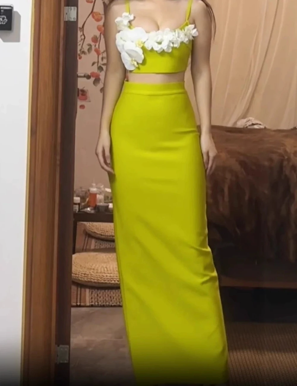 Gonna da sera in stile vacanza al mare con gonna a fiori tridimensionale da donna di vendita calda-GZXX1011