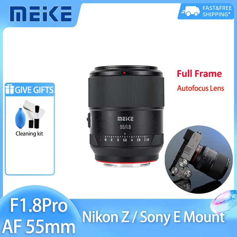 Meike 55 مللي متر f1.8 Pro إطار كامل التركيز التلقائي STM عدسة لسوني E A7III A7R نيكون Z Z6 Z5 Z50 جبل كاميرات #1