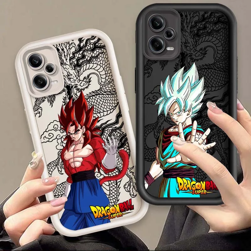 

Luxury Dragon Ball Warrior Phone Case For Xiaomi Redmi Note 14 13 13R 12 12R 11 11E 11T 11S Pro Plus 5G Eye Ladder