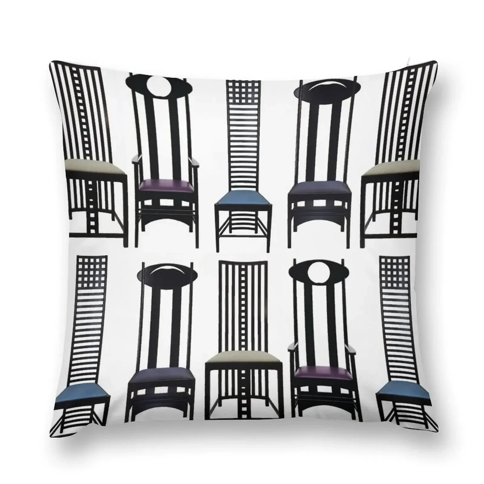 

Charles Rennie Mackintosh Chairs Throw Pillow Decorative Sofa Cushions pillows decor home Cusions Cover pillow