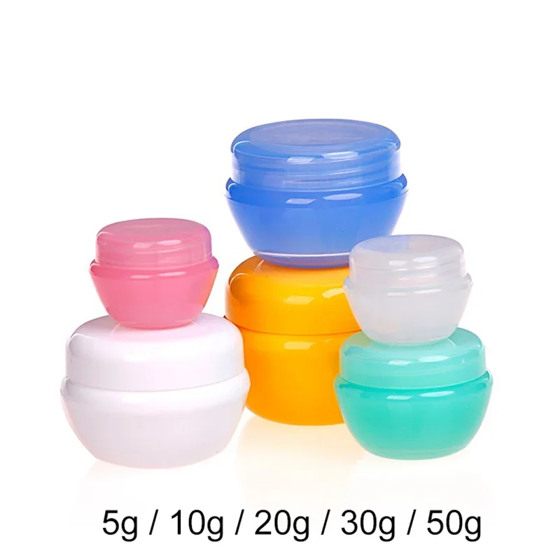 5g 10g 20g 30g Plastic Mushroom Jar mini Green Blue Yellow Pink White Cosmetic Lotion Packing Bottle Empty Eye Cream Container