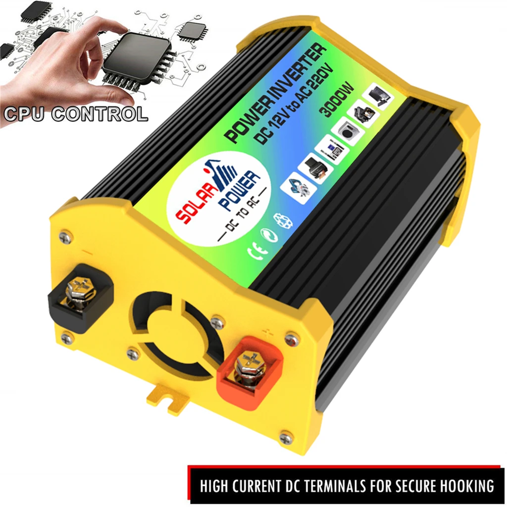 600 واط سيارة محول عاكس الطاقة 12 فولت 110 فولت 220 فولت 230 فولت الجهد الشمسي Inversor تهمة محول تيار مستمر 220 فولت 110 فولت 60 هرتز عكس Q1B #2