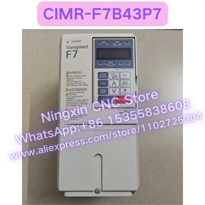 Second-hand CIMR-F7B43P7 frequency converter Functional test OK Fast delivery