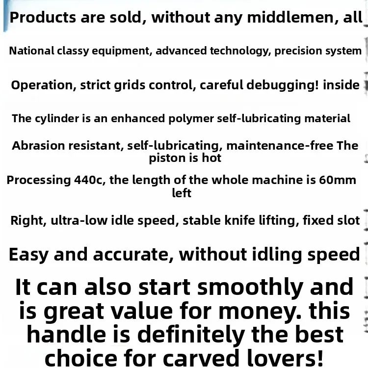 Ferramenta pneumática para escultura em metal - Lâmina intercambiável padrão com alça dourada e controle manual ​