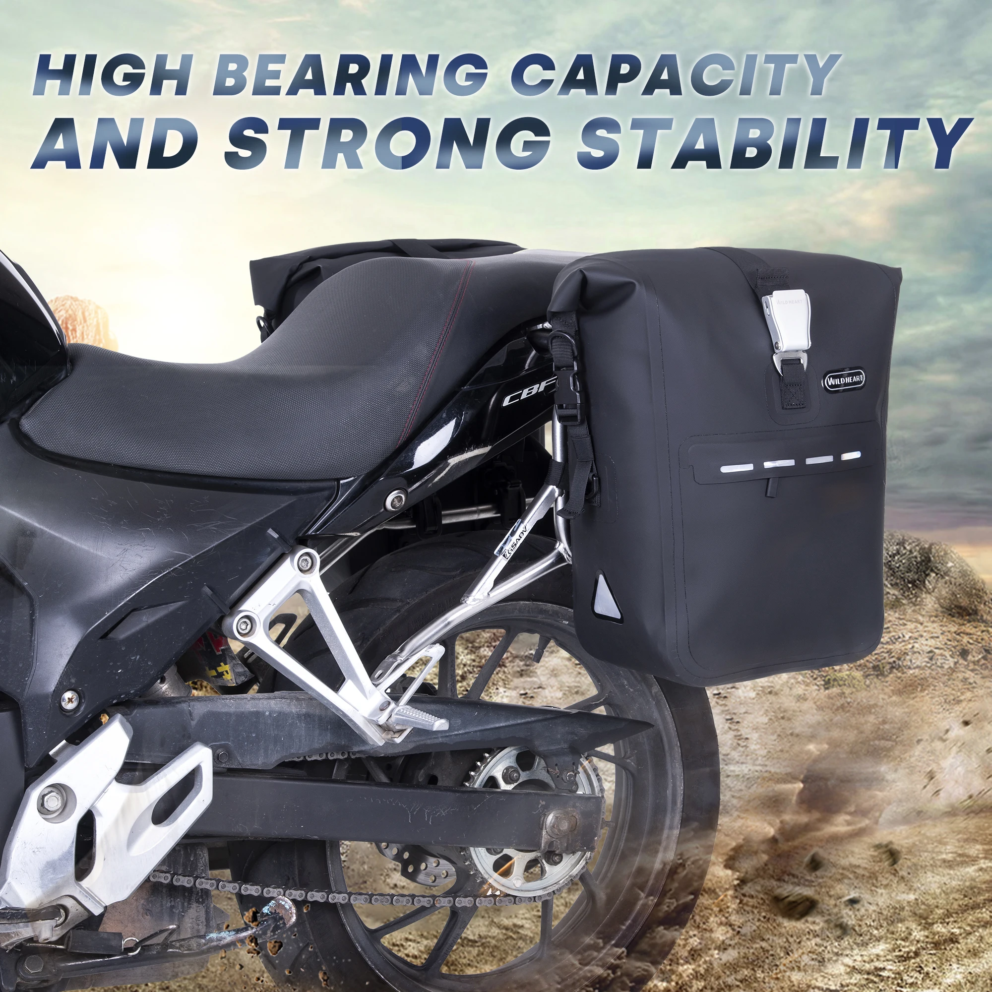 

Водонепроницаемая боковая сумка WILD HEART с быстрым креплением из материала TPU для мотоцикла, дорожная сумка-кофр для мототуризма