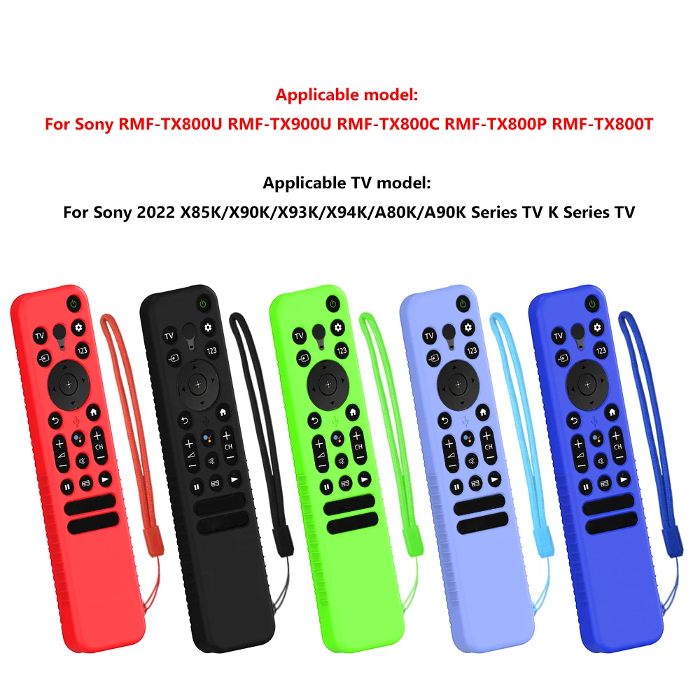 Anti Slip TV Remote Control Case Replacement Voice Remote Cover with Lanyard Dust Proof for Sony RMF-TX800U TX900U TX800C TX800P