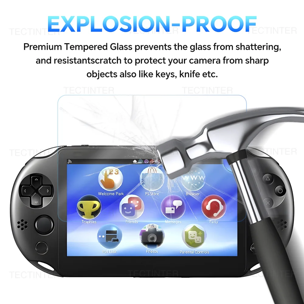 Screen Protector for Sony PS Vita PSV 1000 Front Tempered Glass +Back Clear Full HD Protective film Cover for PSV 2000 Handheld image 3
