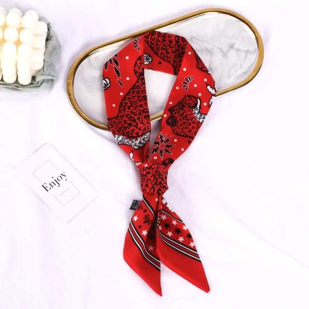 جديد ليوبارد طباعة السيدات وشاح متعدد الأغراض رباط شعر شال التفاف حقيبة يد مقبض الديكور هدية الحاضر بالجملة