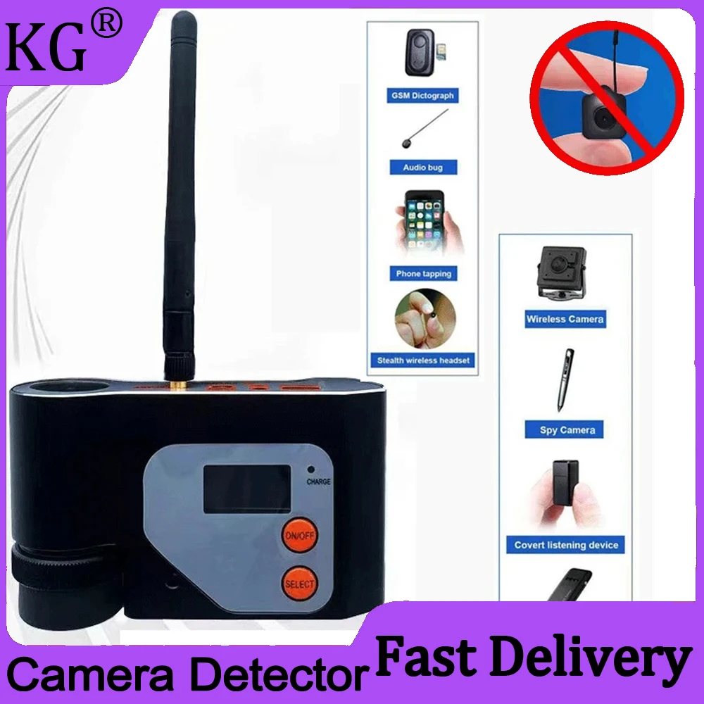 GPS Detector RF Signal Mini Hidden Spy Camara Laser GSM WiFi Spy Signal Lens Scanning Spy Equipment Professional Camera Detector