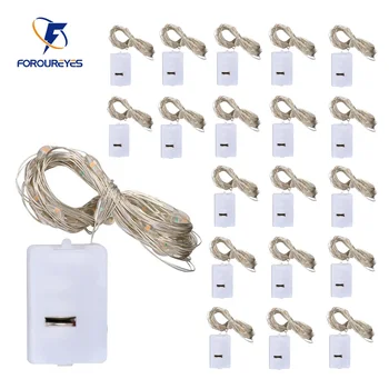 20pcs 미니 LED 문자열 조명 방수 2m 20leds 3 모드 침실 홈 새해 크리스마스 선물 DIY 장식 조명