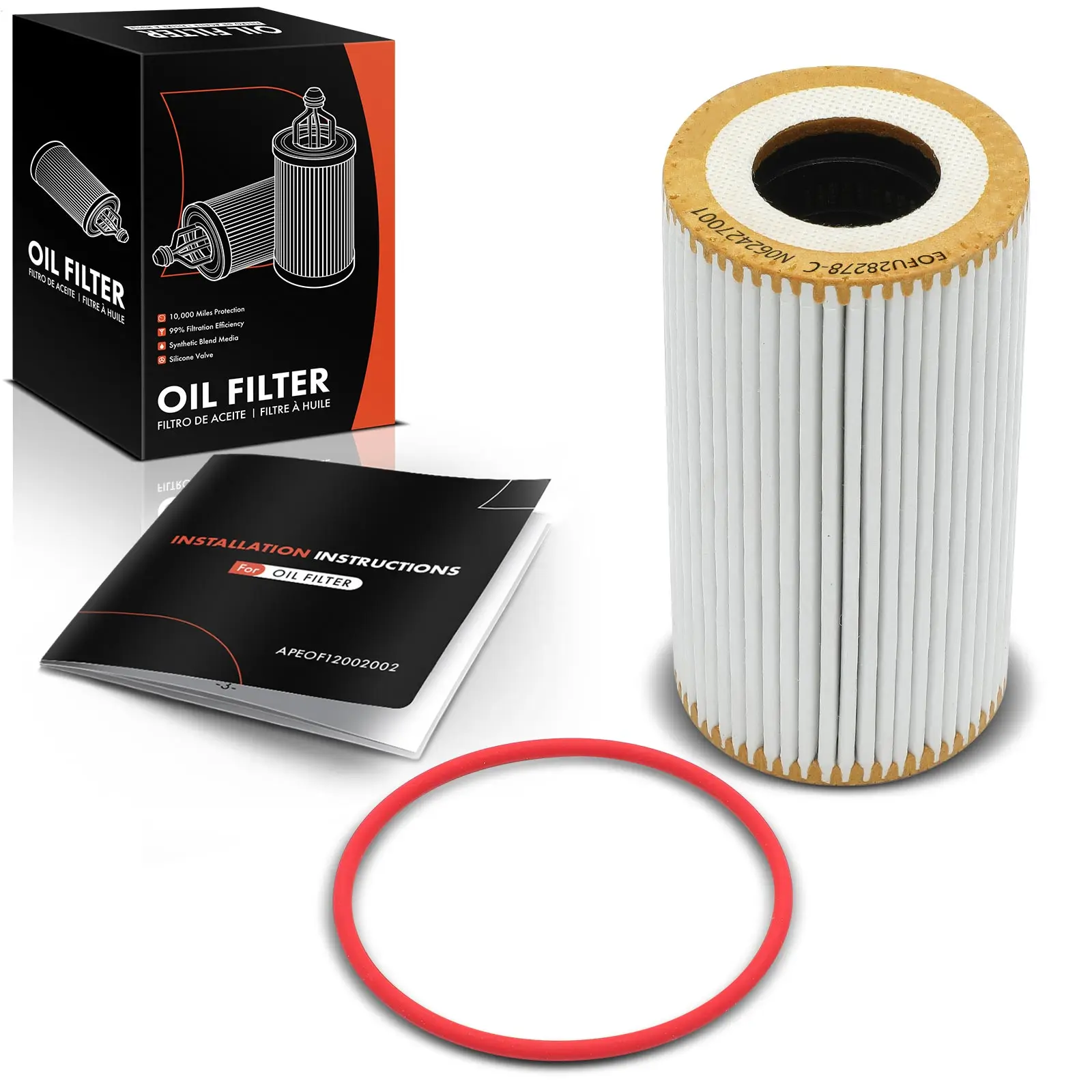 Frankberg 1x oliefilterinzetstuk voor Porsche 911 996 997 Boxster 987 Cayenne 9PA 1996-2012 99610722553 99610722560