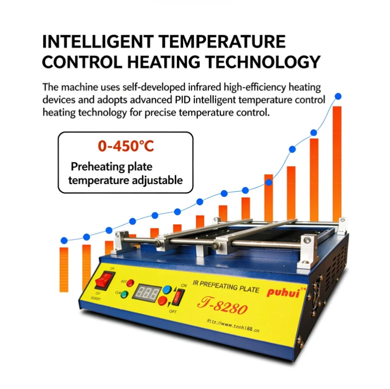 PCB Preheater T-8280 Infrared IR BGA Reflow Solder Station 110V 220V Hot Air Welding Machine For Phone Repair