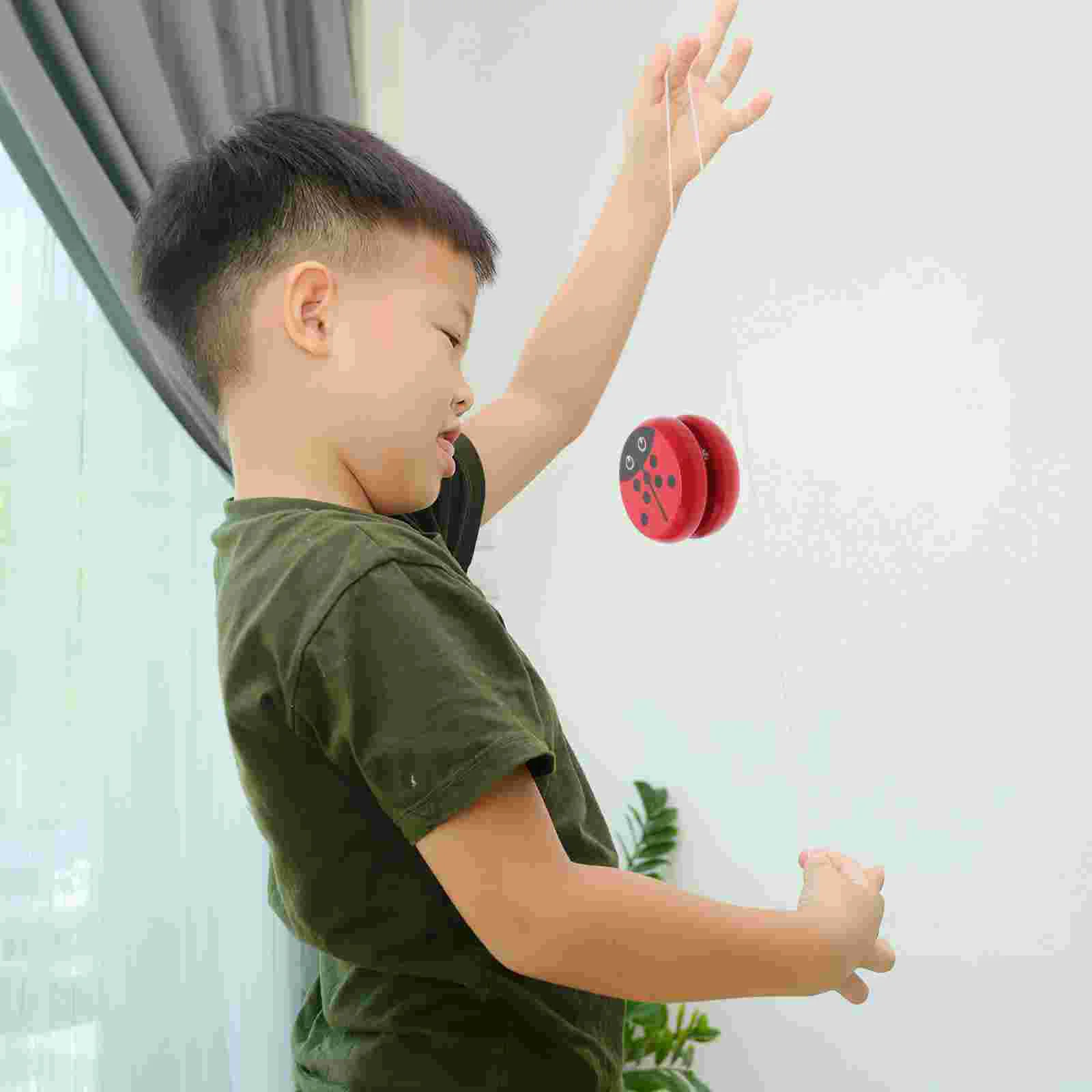 3 piezas para niñas Bola de yoyo de madera Niños Aldult Bambú Niño pequeño