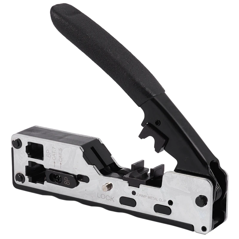 Crimp Metal Clip Rj45 Tool Network Crimper Crimping Tools For Cat7 Cat6 Cat5e Cat5 Stp Plugs Rj45 Connector Cables
