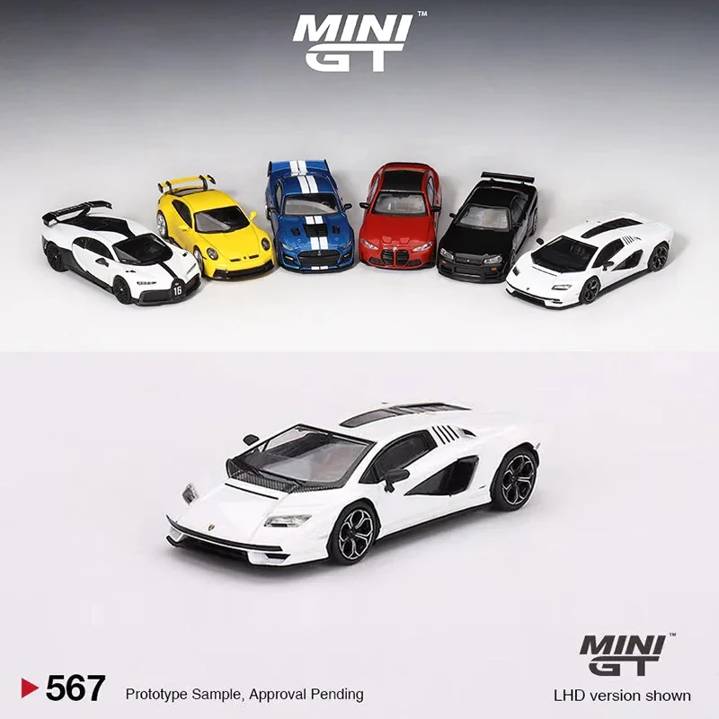 

MINIGT 1:64 Model Car Lambor Countach LPI800-4 Alloy Die-Cast Sport Vehicle #567 White