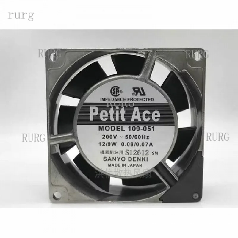 

L 1 шт. для вентилятора SANYO 109-051 AC200V 12/9W 0,08/0,07A 8025 8 см 80*25 мм