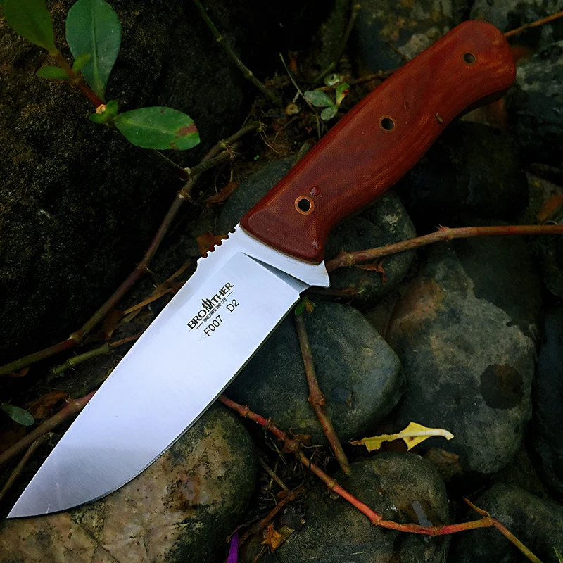 [Minghong Brother] naprawiono ostrze Bushcraft nóż Full tang polowanie proste noże Camping tactical Survival nóż narzędzie