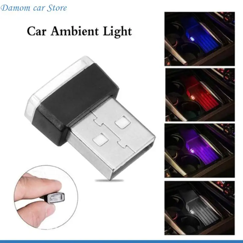 A2UC Mini USB Led Light, 7 Color USB Night Light, RGB Portable Lighting for Car, Homes Decoration, Computers