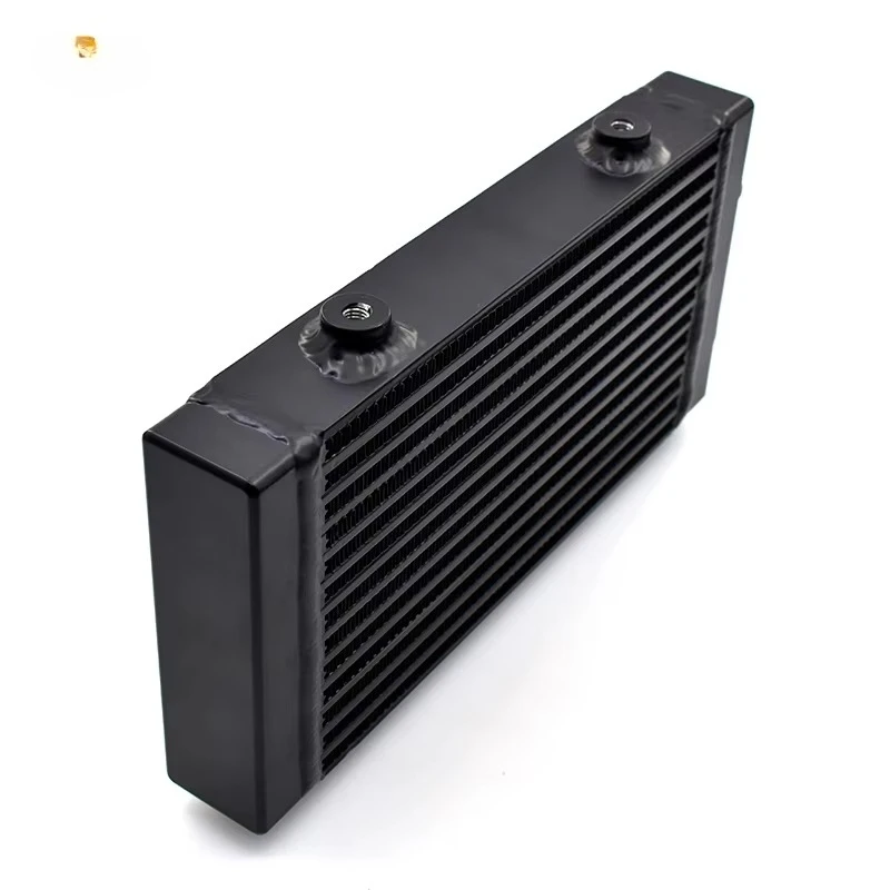 العالمي AN10 7/8-14 UNF الألومنيوم الصغيرة مزدوجة تمرير قضيب ولوحة النفط برودة مبادل حراري