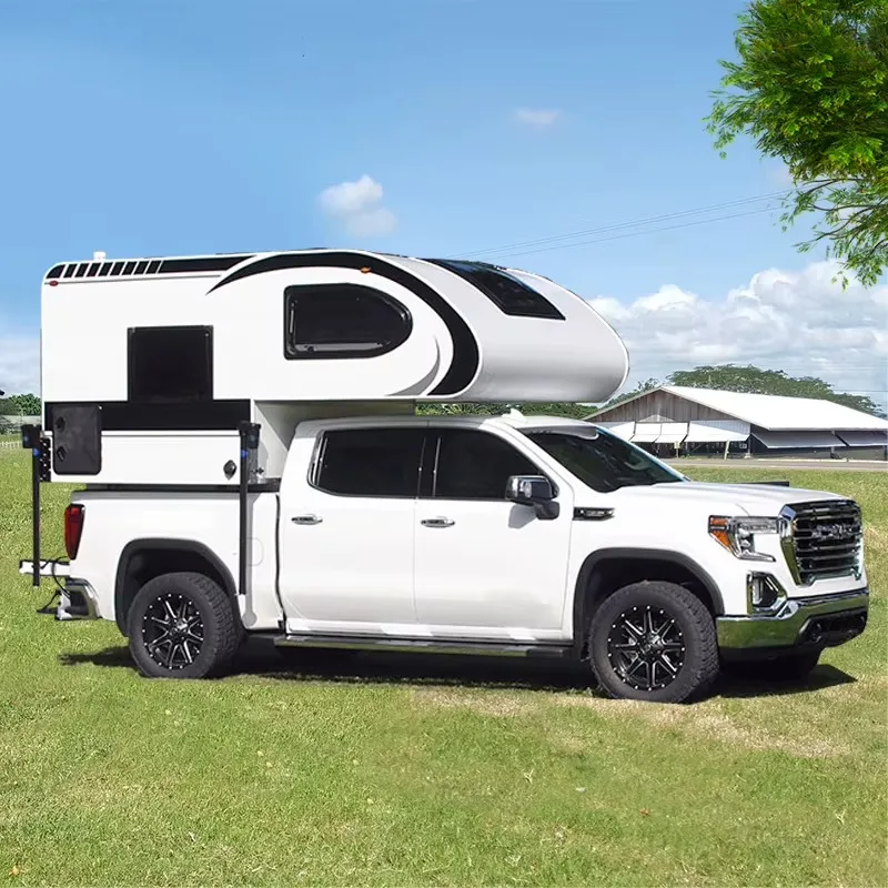 Fiberglass truck bed, camper, slide RV, camper hood, camper with air conditioning and bathroom
