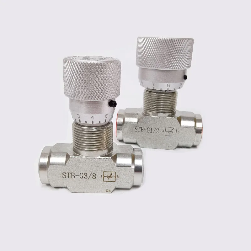 STB G1/4 G3/8 双方向流量制限器油圧バルブ炭素鋼流量制御バルブ（油圧システム用）