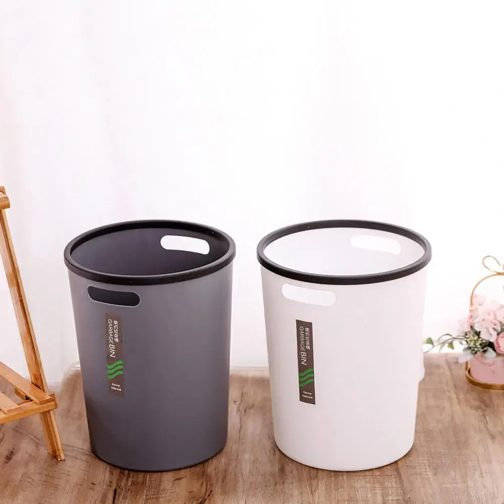 Waste Container Round Shape Garbage Bin Good Toughness Organizer  Lightweight Plastic Garbage Bin Without Lid