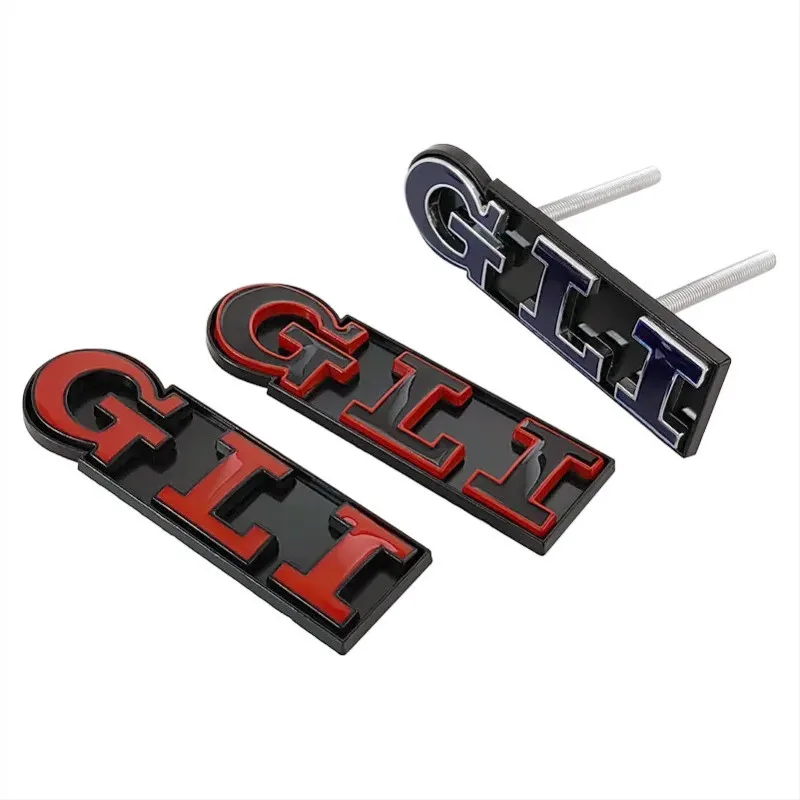 3D Metal Logo GLI Emblem Letters Car Front Grill Badge For Volkswagen Golf Bora VW Jetta MK4 MK5 MK6 MK7 GLI Sticker Accessories